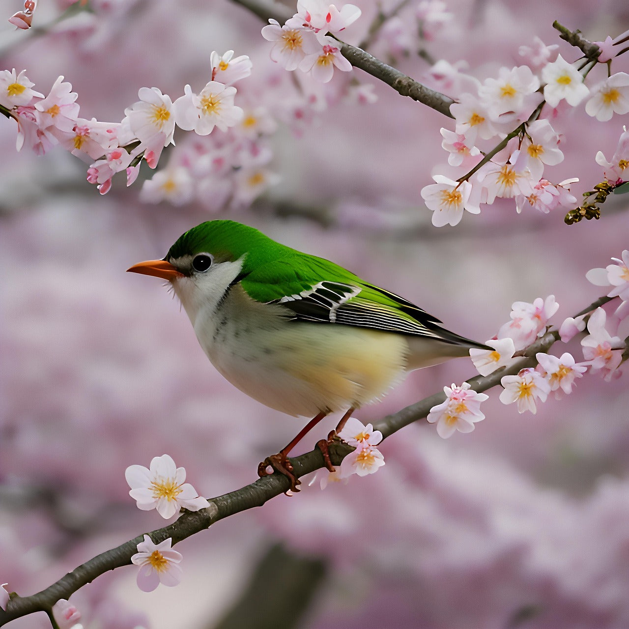 Cherry Blossom Bird